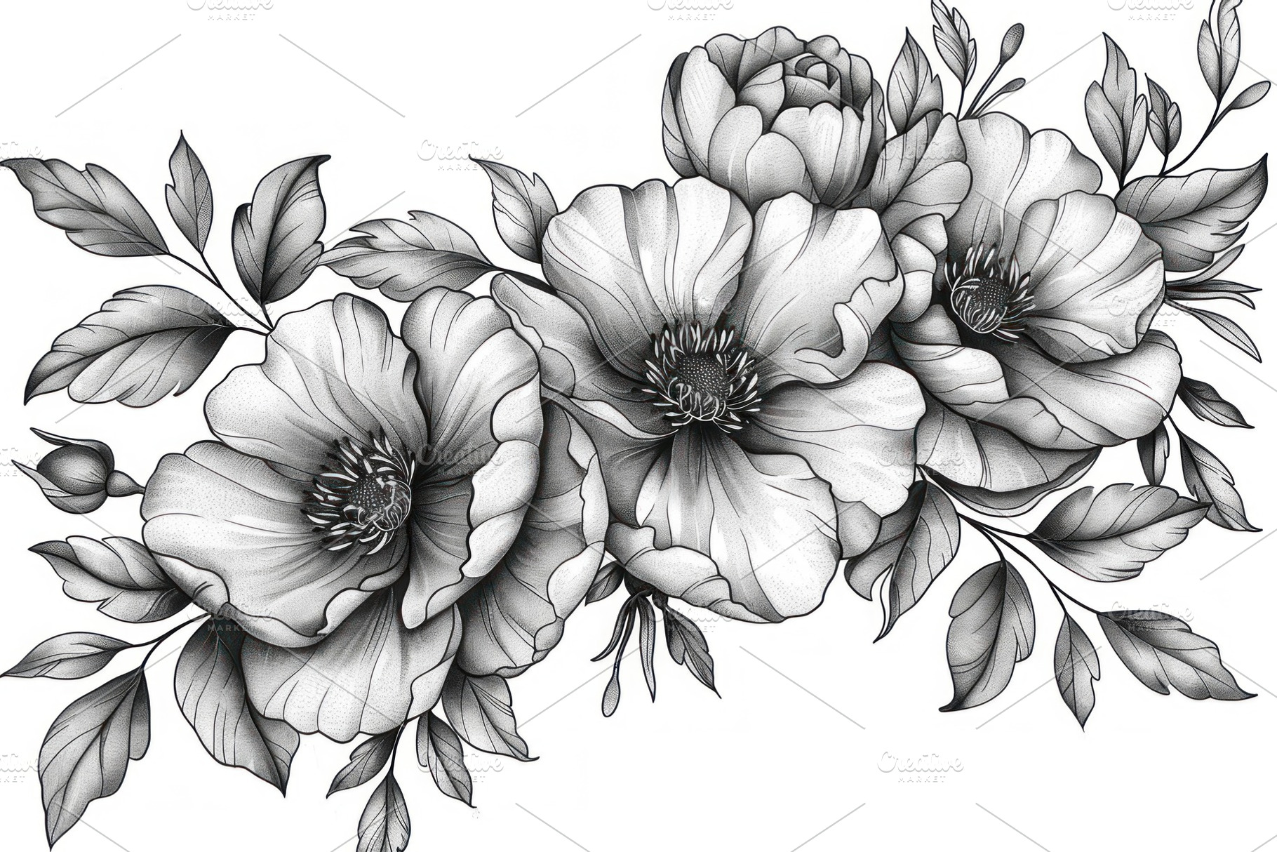 Vintage botanical flower illustration collection detailed engrav, a Nature Photo by José Manuel Gelpi