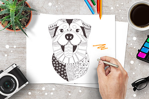 Coloring pages. Dogs