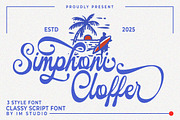 Simphoni Cloffer, a Script Font by IM Studio (Thumbnail 1 of 11)