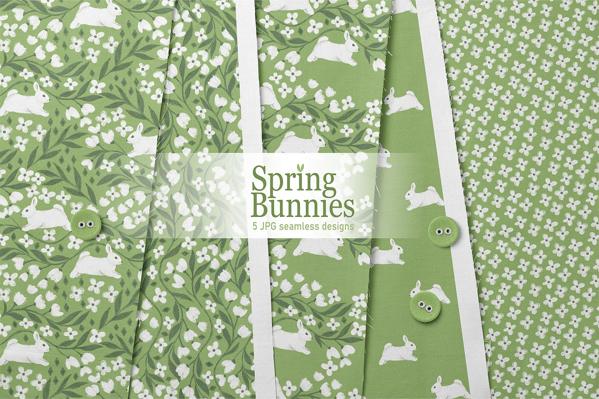 Spring Bunnies, a Pattern Graphic by MarynArts (Photo 1 of 5)