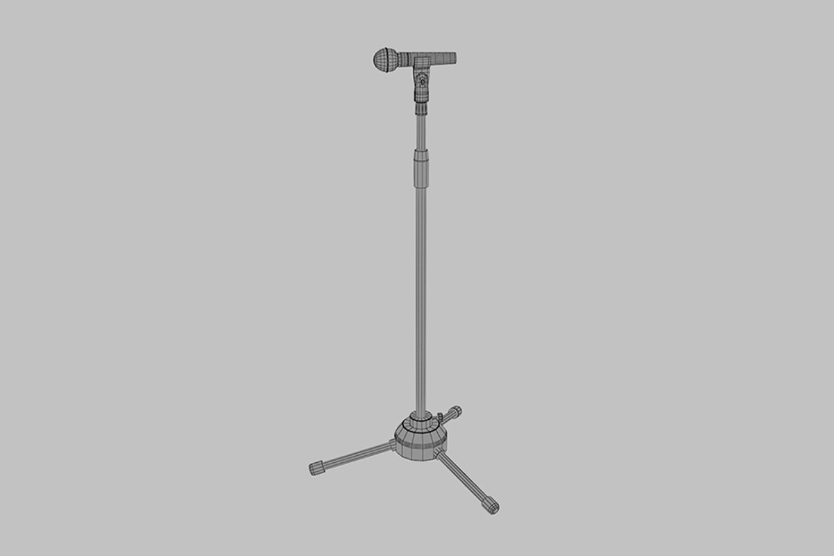 Microphone with stand, an Object 3D Model by CGTech (Photo 5 of 9)