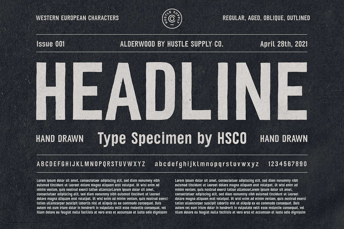 Alderwood, a Sans Serif Font by Hustle Supply Co. (Photo 1 of 8)