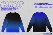 LONG SLEEVE TEE MOCK UP, a Shirt Mockup by Easybandits (Thumbnail 2 of 4)