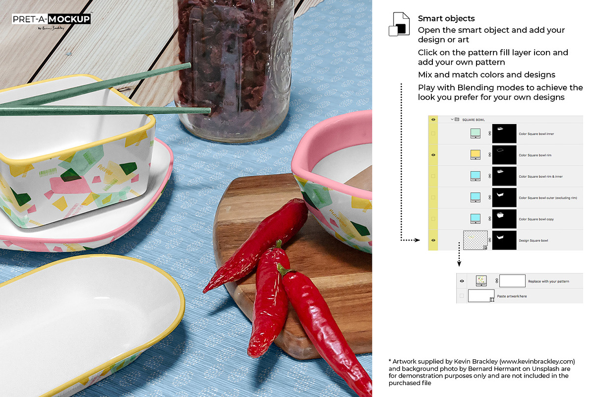 Ceramic Plate and Bowls Mockup, a Household Mockup by Pret-a-Mockup (Photo 7 of 9)