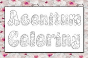 AconitumColoring font, a Symbol Font by danbamstore (Thumbnail 1 of 5)