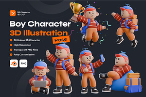 Boy 3D Character Poses