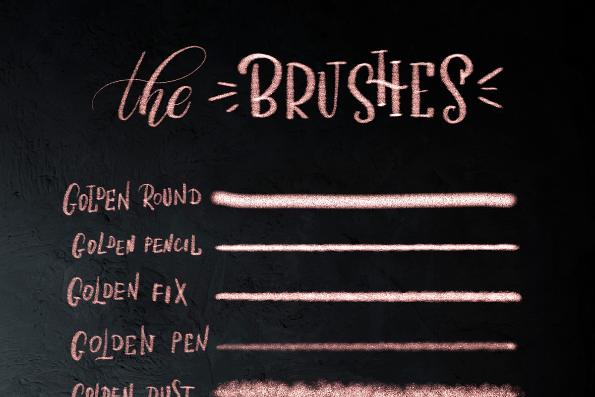 Golden Dust Procreate brushes, a Brush Add-On by tatiananemna (Photo 4 of 8)