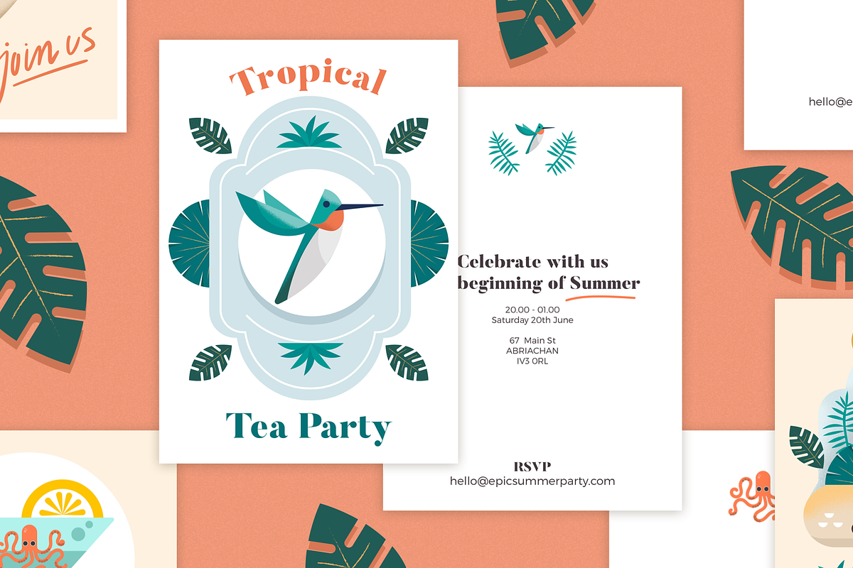 Tropical illustration & Graphics, a Card Template by Craftrick (Photo 6 of 8)