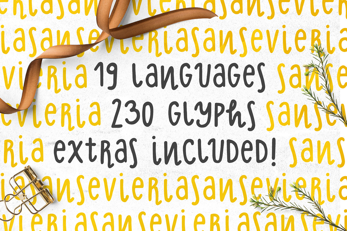 Sansevieria Display Font + Extras preview 3