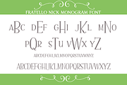 Sale-Fratello Nick Monogram, a Font by Debi Sementelli (Thumbnail 3 of 3)