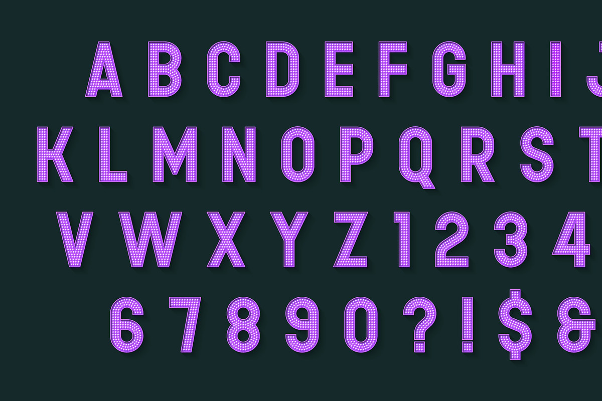Moder Led Detailed Alphabet, an Object Graphic by RevelStockart (Photo 11 of 12)