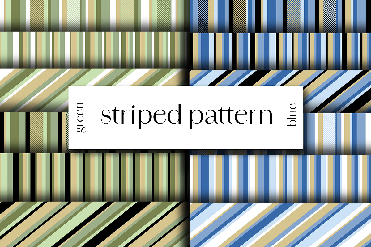 Leaves and stripes seamless pattern, a Pattern Graphic by LogvinArt (Photo 4 of 4)
