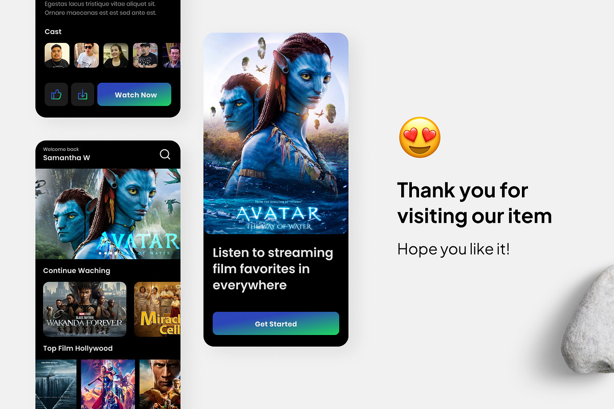 Nobar – Streaming Movie Mobile App, an UI Kit Template by Panen Creative (Photo 3 of 3)
