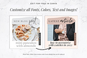 Instagram Posts For Canva Linen