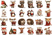 Whimsical Christmas Animals Clipart, an Animal Illustration by Sublimation Artist (Thumbnail 2 of 6)