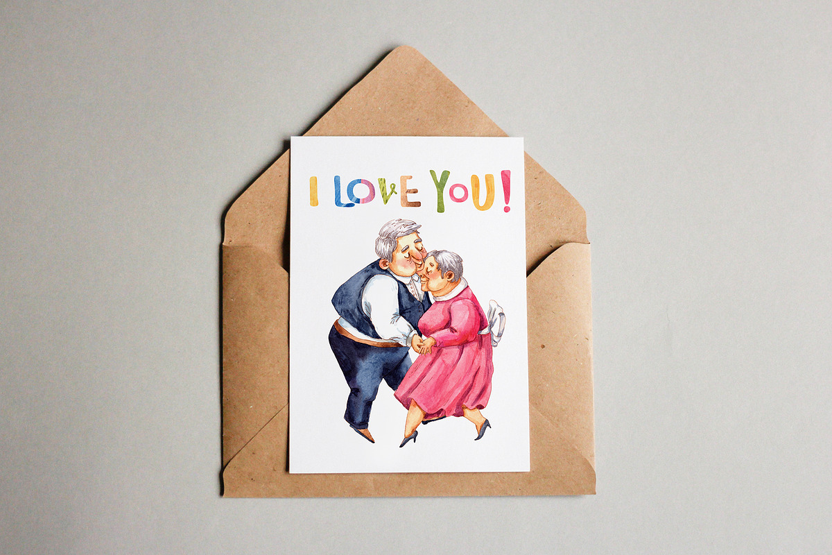 Happy Old Age - Watercolor Set, a Person Illustration by Mashamashastu (Photo 11 of 13)