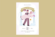 Cartoon Wedding Card Invitation, a Flyer Template by Vesvocrea (Thumbnail 5 of 7)