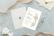 Floral Wedding Invitation Set, an Invitation Template by TemplateCastleStore (Thumbnail 7 of 8)