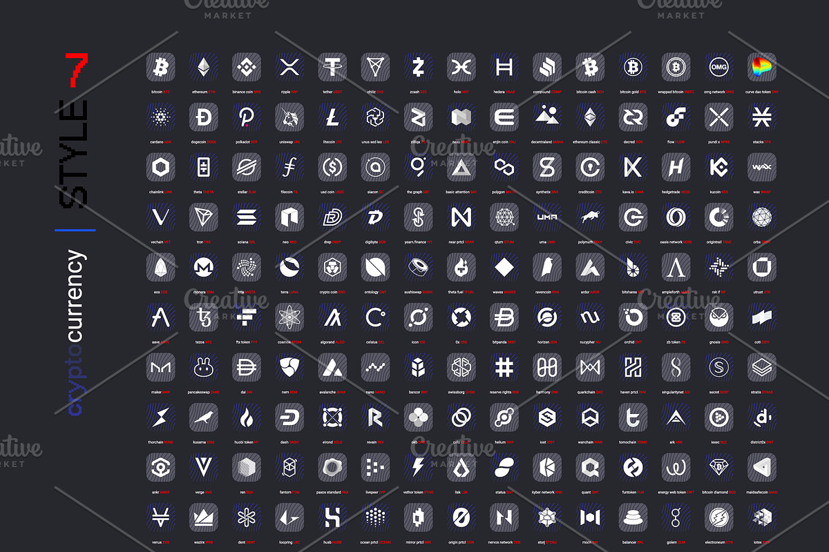 Crypto Currency Logos Bundle, a Branding & Logo Template by karnofff (Photo 9 of 13)
