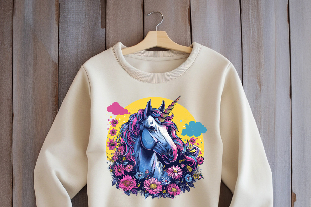Vibrant unicorn with a spiral horn, an Animal Illustration by yod67 (Photo 5 of 9)