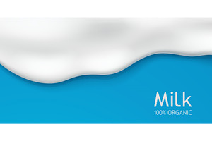 white color milk back in realistic, an Illustration by IfH
