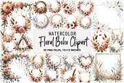 Floral Frame Border Wreath. Boho, an Illustration by DreamArtGraphic (Thumbnail 1 of 7)