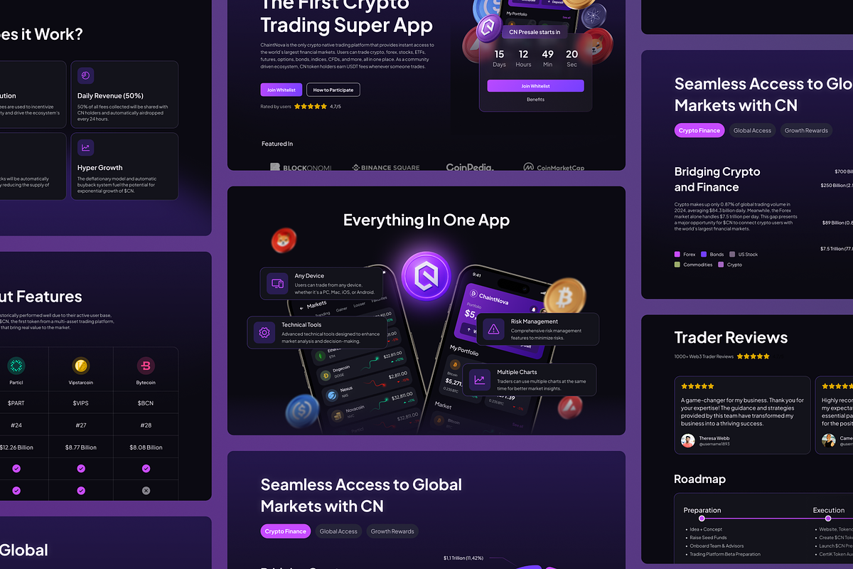 ChaintNova - Crypto Landing Page UI preview 7