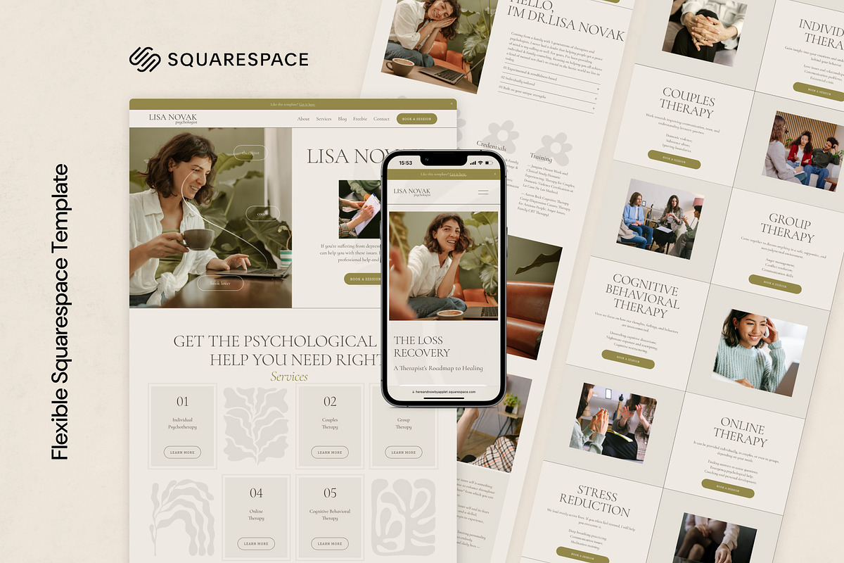 Squarespace Template: Here&Now, a Squarespace Template by Applet Studio (Photo 1 of 7)