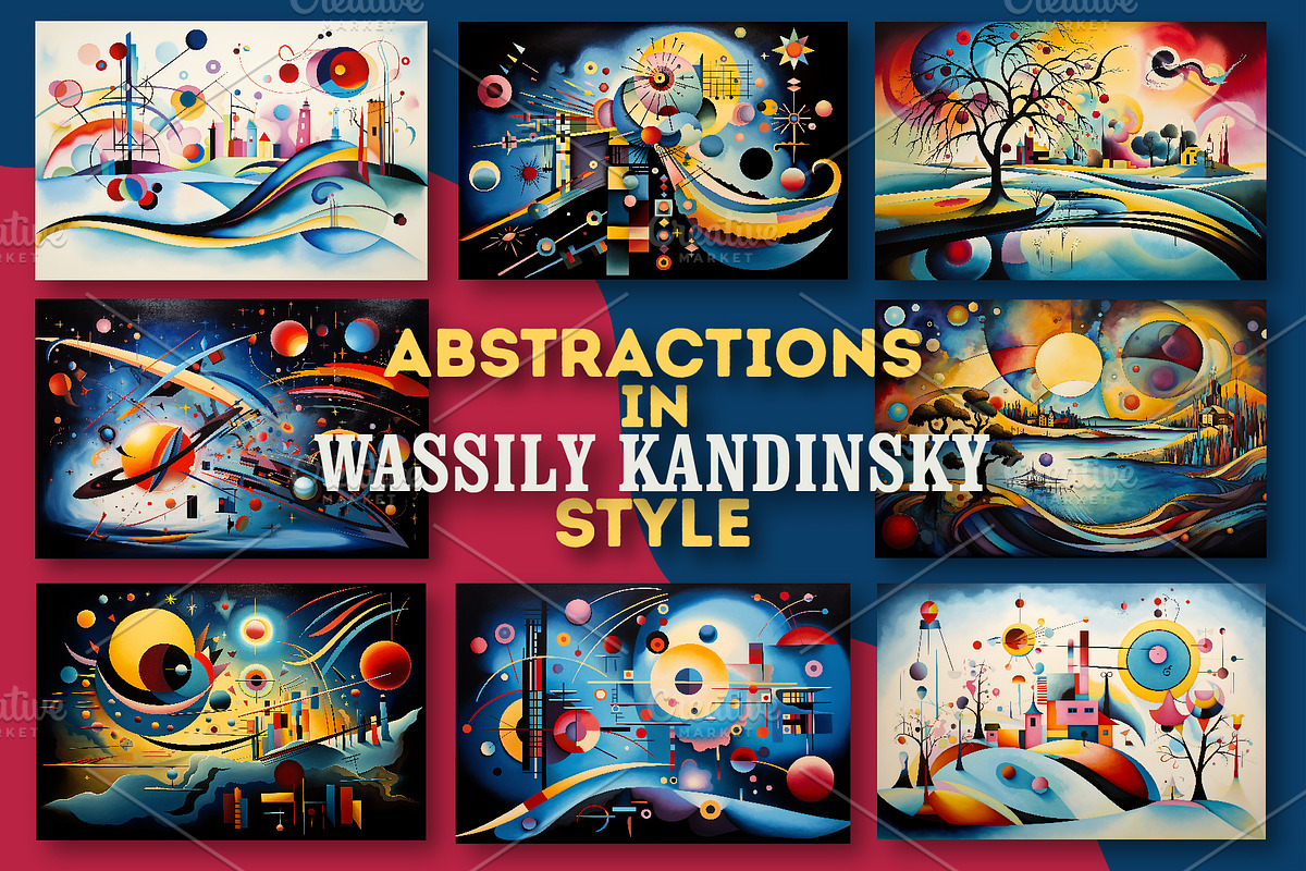Abstractions in Wassily Kandinsky, a Decorative Illustration by KENO Mascots (Photo 1 of 5)
