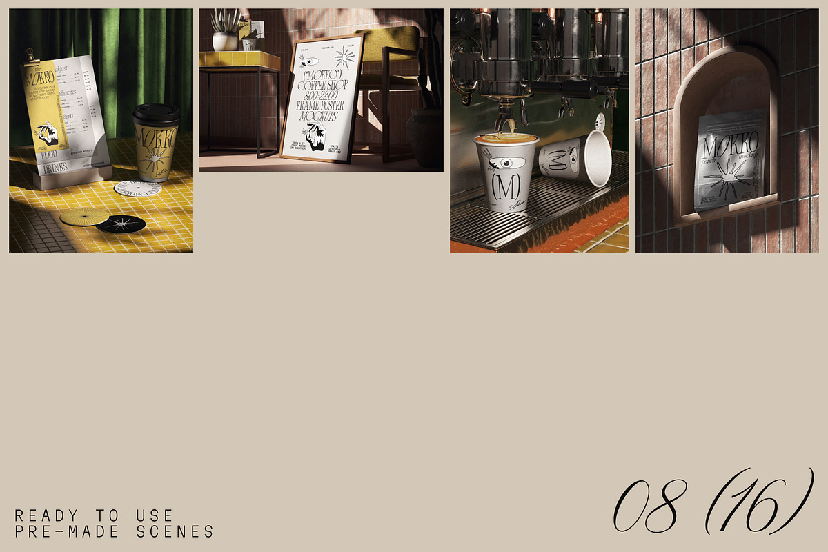 MOKKO - Coffee branding mockups, a Packaging Mockup by Creatoom (Photo 5 of 14)