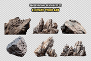 75+ PNG Cutout Isolated Rocks, an Object Graphic by Mikel Blazgad (Thumbnail 4 of 9)