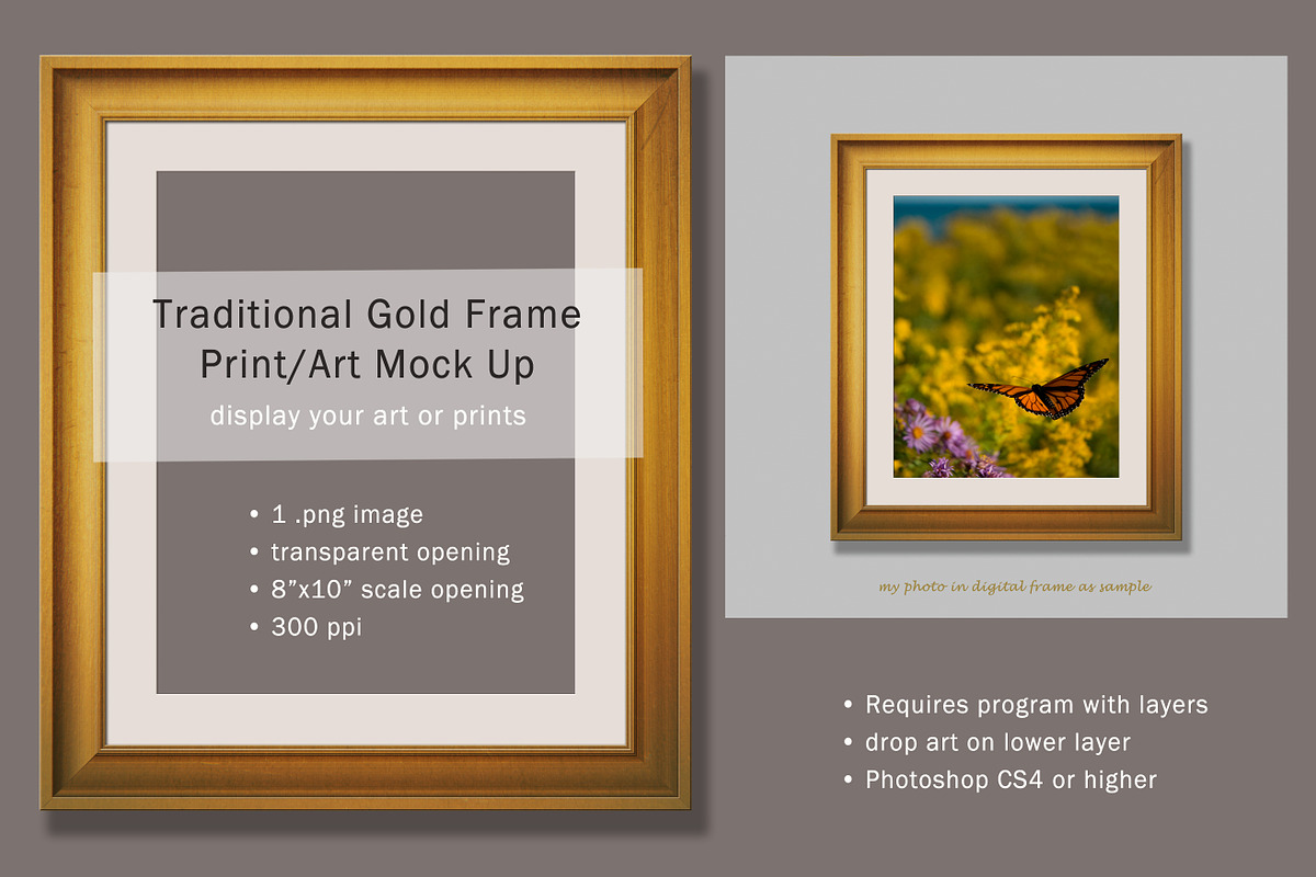 Elegant Gold Frame Mat Art Mockup, a Device Mockup by artbyjocelyn.digital (Photo 1 of 3)