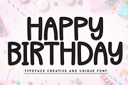 Happy Birthday | Script Font, a Script Font by Scratchones (Thumbnail 1 of 8)
