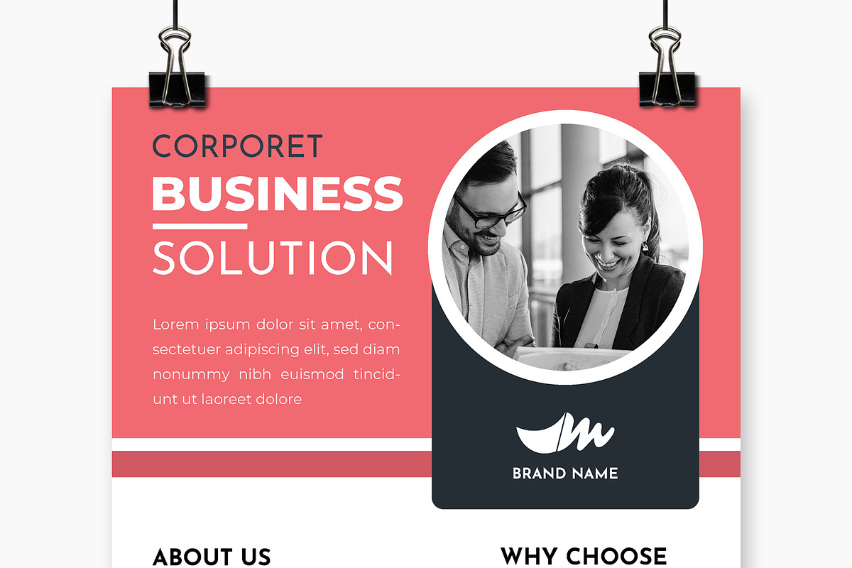Two Page Business Flyer Template, a Flyer Template by MightyDesign (Photo 2 of 8)
