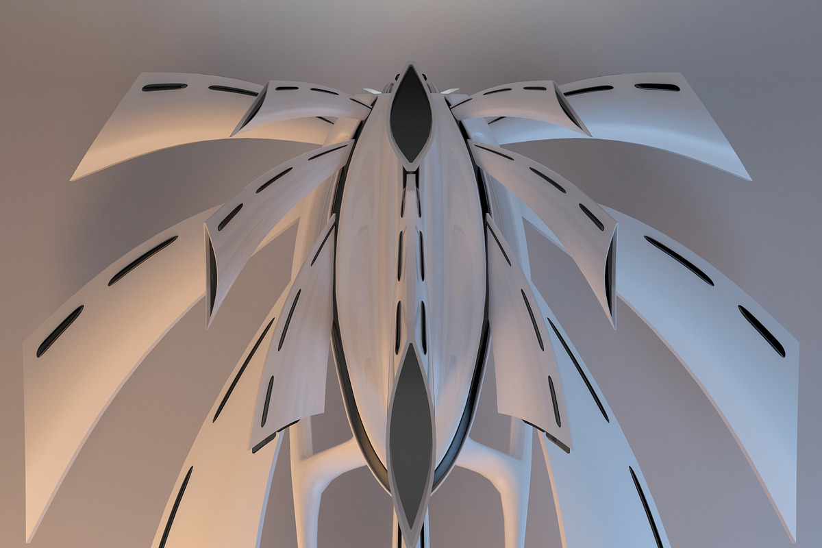 Concept of Spaceship Crow, a Cars & Vehicle 3D Model by 3D Models by Obshansky (Photo 13 of 15)