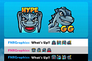 Cute Godzilla Twitch Emotes, an Illustration by FNR Graphics (Thumbnail 4 of 5)