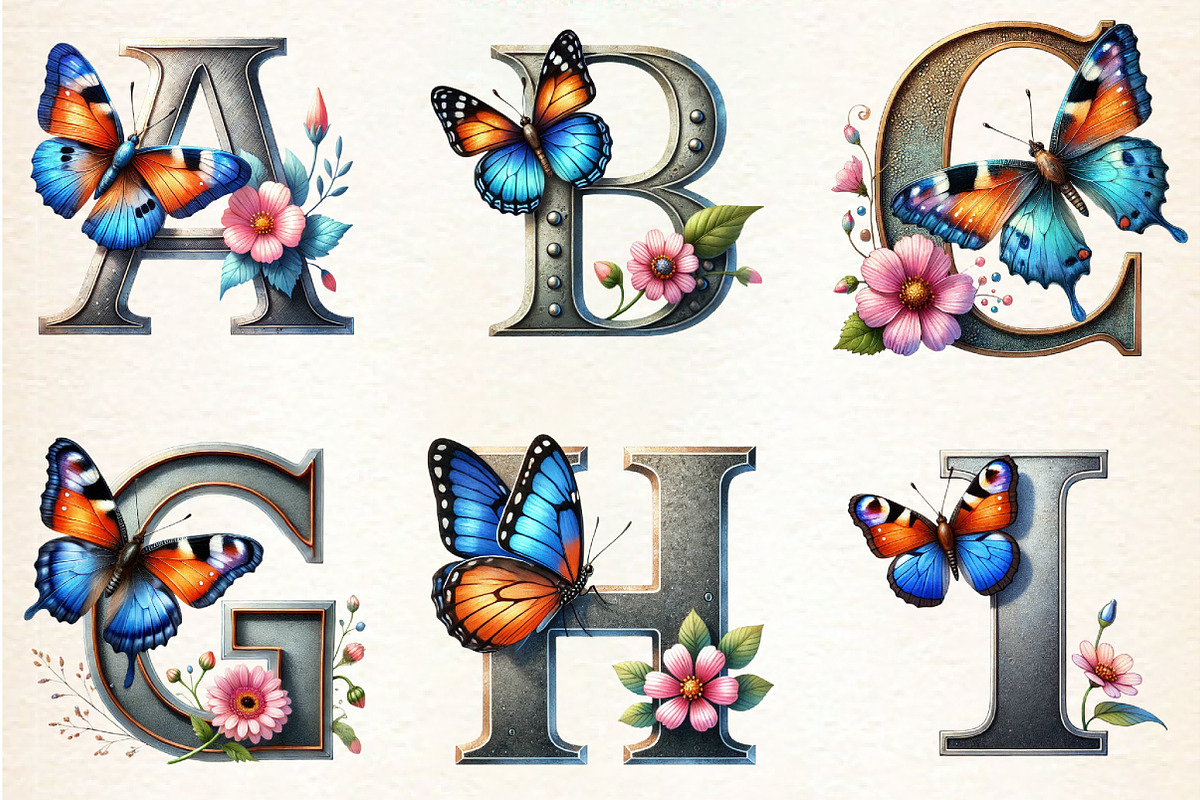 Spring Alphabet Sublimation Clipart, an Illustration by DreamArtGraphic (Photo 2 of 7)