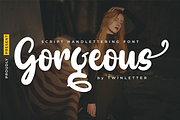Gorgeous, a Script Font by twinstd (Thumbnail 1 of 13)