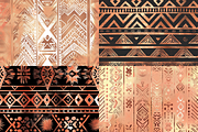 Rose Gold Tribal Seamless Patterns, a Pattern Graphic by PrintablesByFranklyn (Thumbnail 4 of 6)