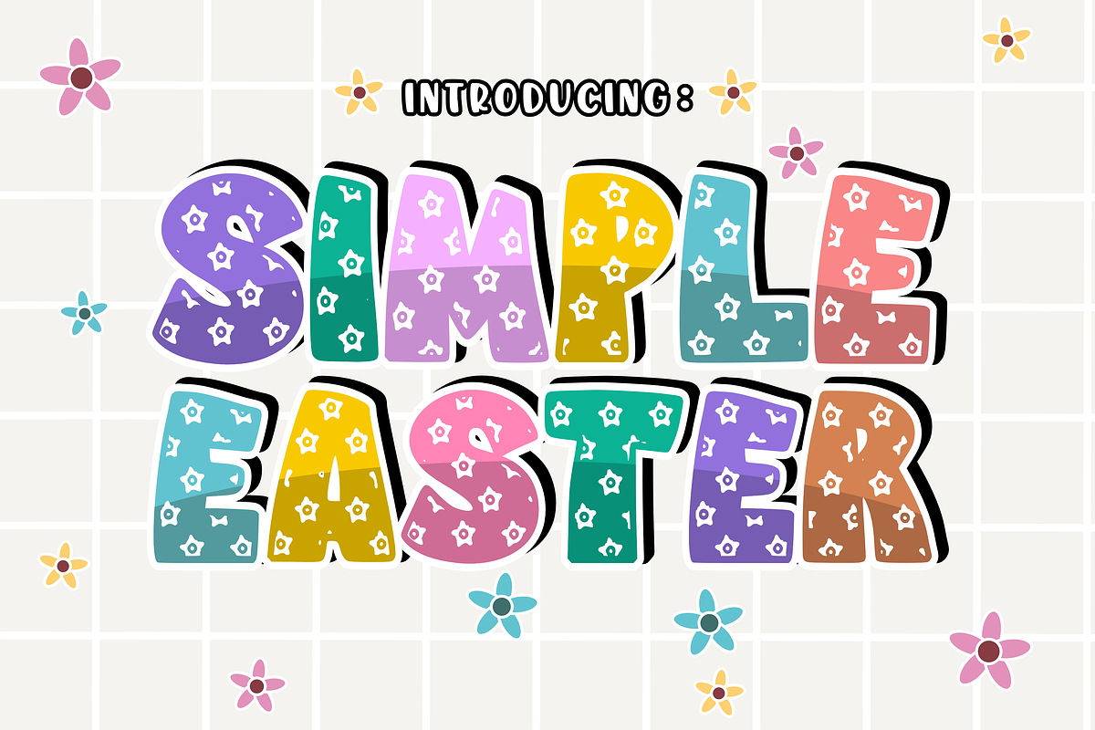 Simple Easter - Kids Font Types, a Font by KiddoGlyphs Studio (Photo 1 of 3)
