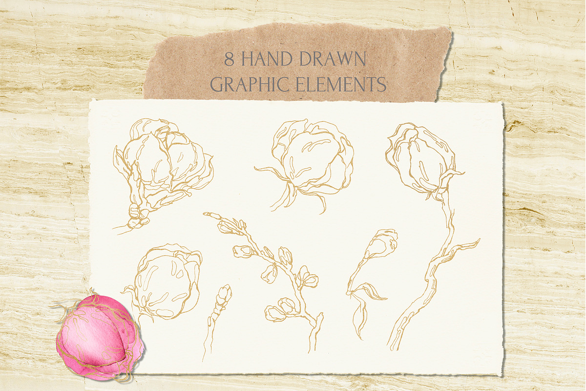 Into The Blush Watercolor Collection, an Object Graphic by Cat In Colour (Photo 8 of 11)