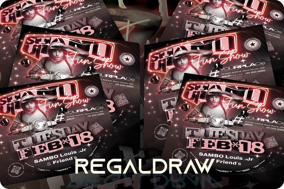 Stand Up Comedy Event Flyer, a Flyer Template by regalDRAW (Photo 3 of 3)