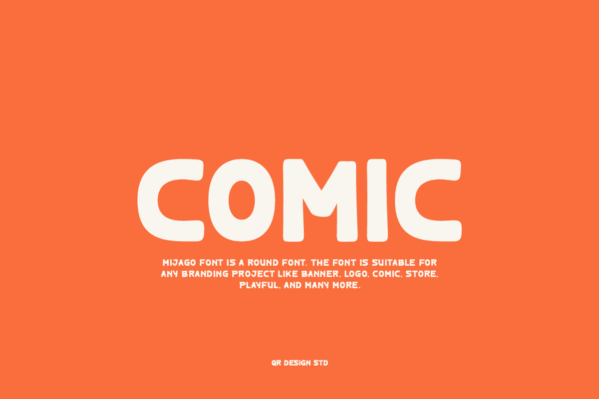 Mijago - Comic & Round Font, a Sans Serif Font by QR Design Studio (Photo 2 of 7)