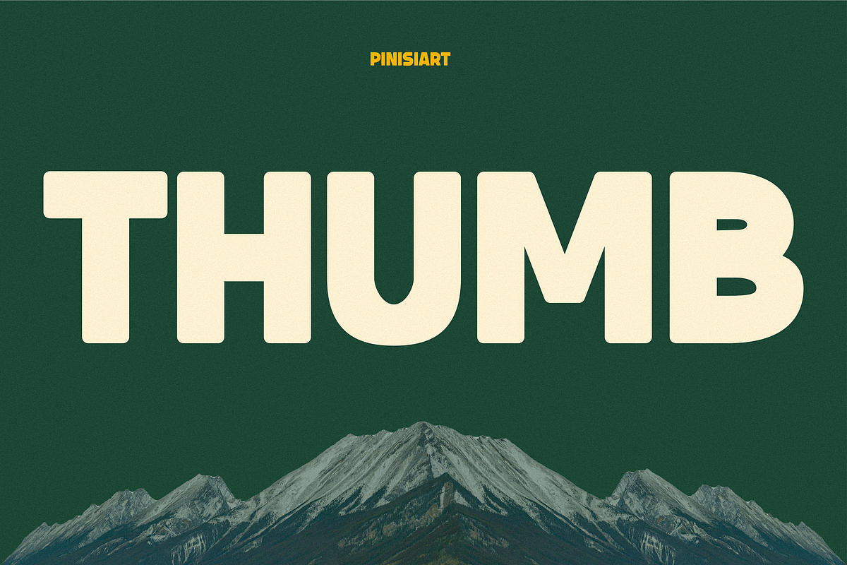 THUMB, a Sans Serif Font by Pinisi ART (Photo 1 of 10)