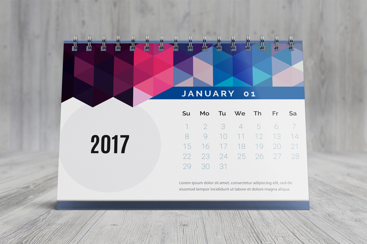 A5 Desk Calendar Mock-Up, a Mockup by MassDream (Photo 3 of 10)