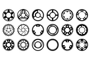 Bicycle cogwheel. Cyclic gear system, an Illustration by Frogella
