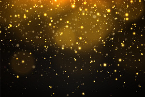 Gold Glittering Star Dust Lights