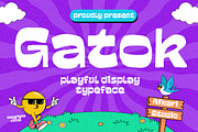 Gatok - Playful Display Typeface, a Sans Serif Font by Afkari Studio (Thumbnail 1 of 10)