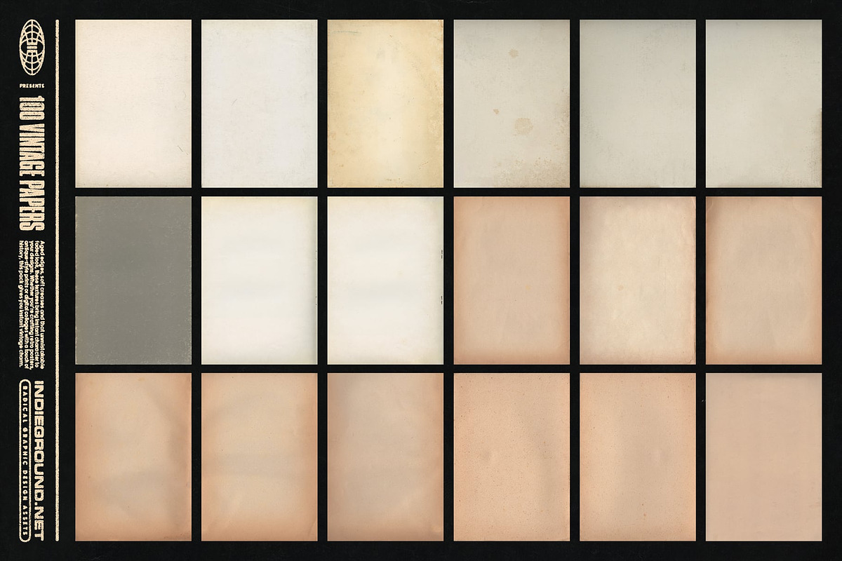 Vintage Paper Textures, a Texture Graphic by Indieground Design Inc. (Photo 3 of 7)