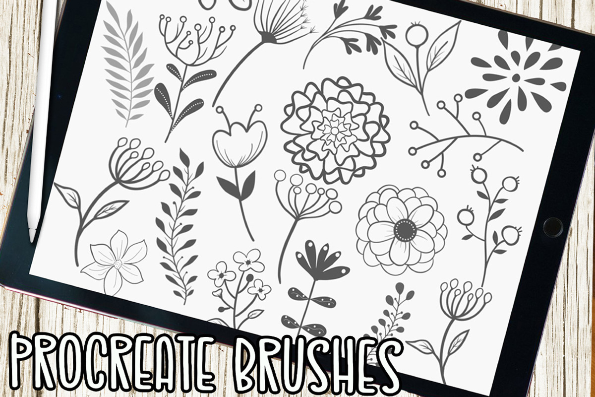 Procreate Botanical Brushes, a Brush Add-On by chilipapers